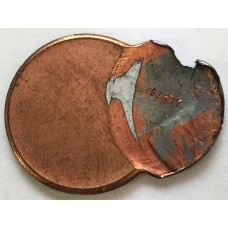 UNITED STATES OF AMERICA 2001 . ONE 1 CENT COIN . ERROR . MIS-STRIKE